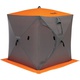 Палатка для зимней рыбалки Helios Куб 1.5х1.5м серый/оранжевый. Фото 2