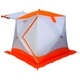 Всесезонная палатка Пингвин Призма Шелтерс Премиум (2-сл) (каркас В95Т1) бело/оранжевый. Фото 1