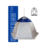 Палатка для зимней рыбалки Пингвин 3.5 (2-сл.) (каркас В95Т1) бело-синий