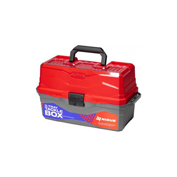 Ящик для снастей Nisus Tackle Box трёхполочный красный