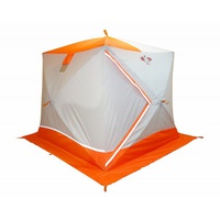 Палатка для зимней рыбалки Пингвин Призма Премиум 215x215 (1-сл) (каркас композит) бело-оранжевый