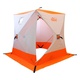 Палатка зимняя Следопыт Куб 1,5 х 1,5 м (1 слой) бело-оранжевый, Oxford 210D. Фото 1