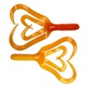 Твистер Helios Credo Four Tail 3,35"/8,5 см (10шт/уп) оранжевый/желтый. Фото 1