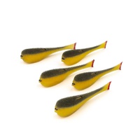 Рыбка поролоновая Helios 13,5 см (на офсет.крючке) жёлтый/чёрный