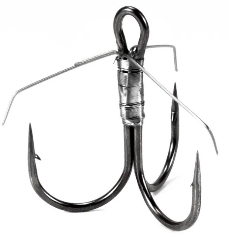 Крючок-тройник незацепляйка KOI Weedless Treble Hook (BN, 5 шт) размер 2/0  - купить за 497 руб в интернет-магазине Адвентурика