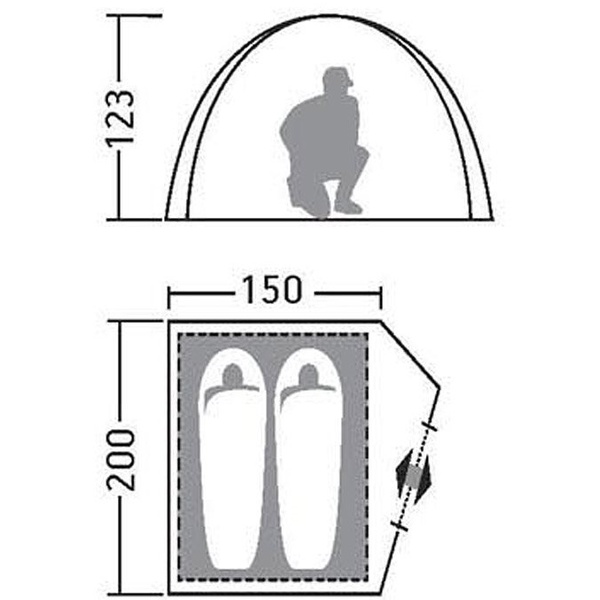 Палатка Greenell Эльф 2 v.3 Коричневый