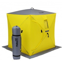 Палатка для зимней рыбалки Helios Куб 1.5х1.5м Желтый/Серый