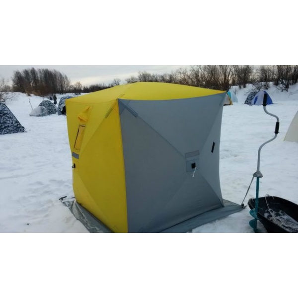 Палатка для зимней рыбалки Helios Куб 1.5х1.5м 3 Желтых/2 серых