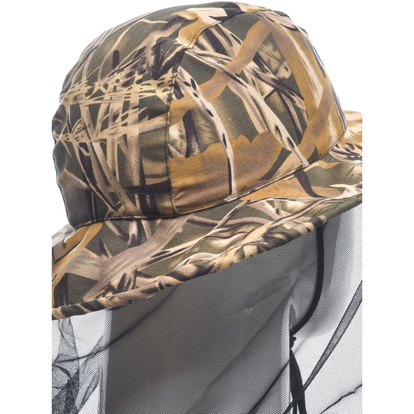 Панама-накомарник Huntsman Антигнус с кольцом (тк. смесовая) Камыш