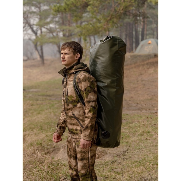 Гермомешок Helios 90 л с лямками (d33/125см) хаки