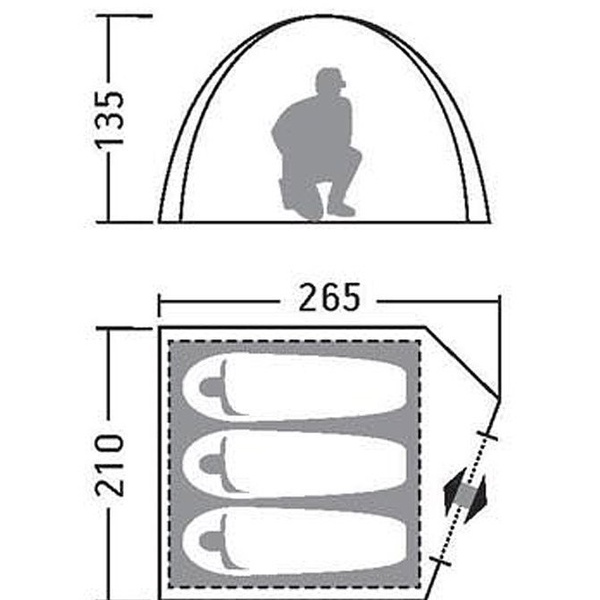 Палатка Greenell Эльф 3 v.3 Коричневый