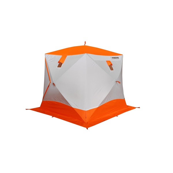 Палатка для зимней рыбалки Пингвин Призма Премиум Strong (1-сл) (каркас В95Т1) бело-оранжевый