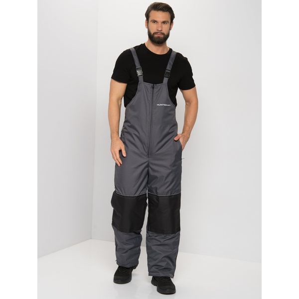 Костюм зимний Huntsman Полюс (тк. Cell) серый/чёрный
