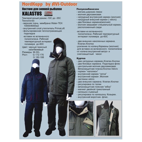 Костюм NordKapp Polar Kalastus хаки