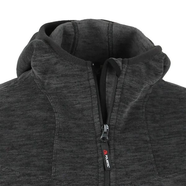 Куртка Сплав Polartec Thermal Pro (меланж, с капюшоном) серо-черная