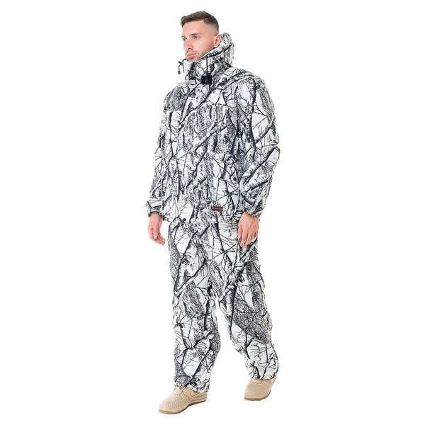 Костюм Huntsman Памир (Буран-М) Белый лес (Ветки), тк. Алова-мембрана