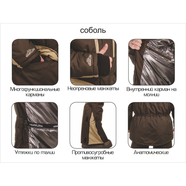 Костюм Novatex Соболь таслан темный хаки