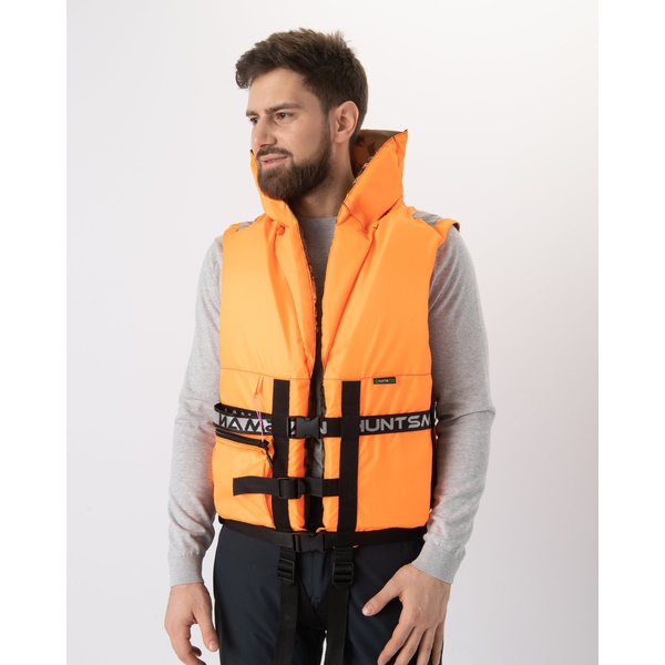 Жилет спасательный Huntsman Двусторонний ПР оранжевый/Лес