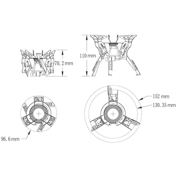 Горелка газовая Fire-Maple FMS-100T King Kong