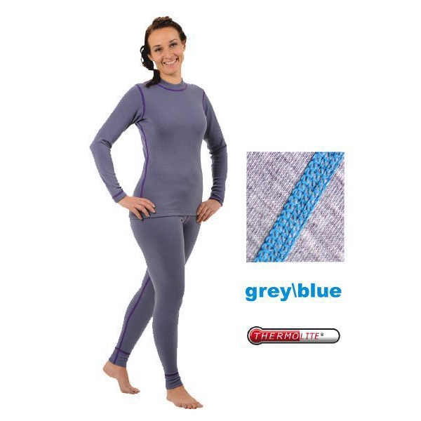 Термобелье женское NordKapp Lempi серый/бирюзовый