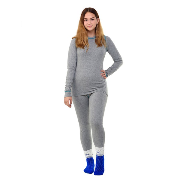 Термобелье женское NordKapp Lempi серый/бирюзовый