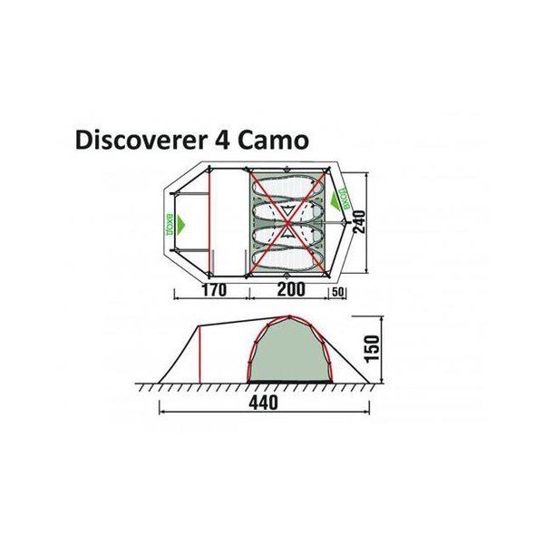 Палатка RockLand Discoverer 4 Camo камуфляж