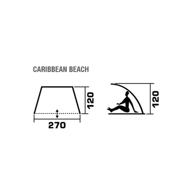 Тент Jungle Camp Caribbean Beach жёлтый/оранжевый
