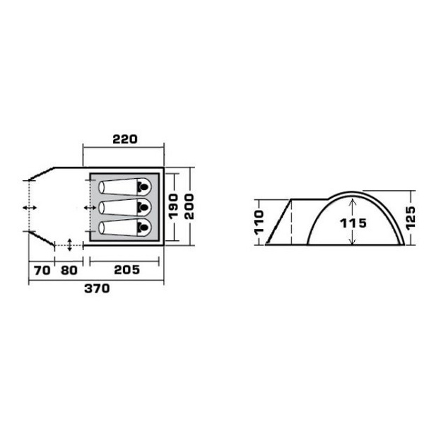 Палатка Trek Planet Kaprun 3