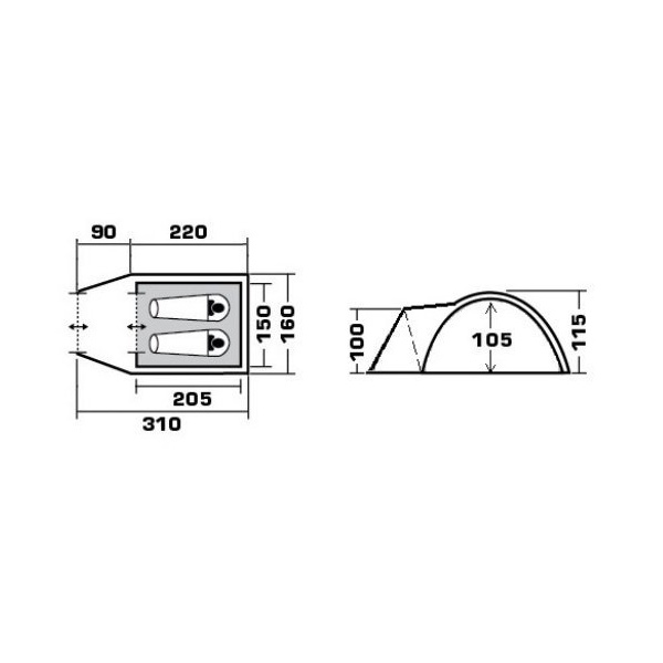Палатка Trek Planet Zermat 2