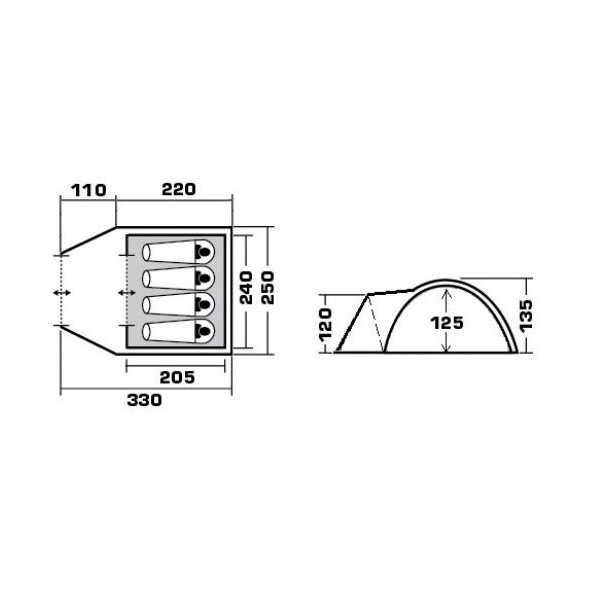 Палатка Trek Planet Zermat 4