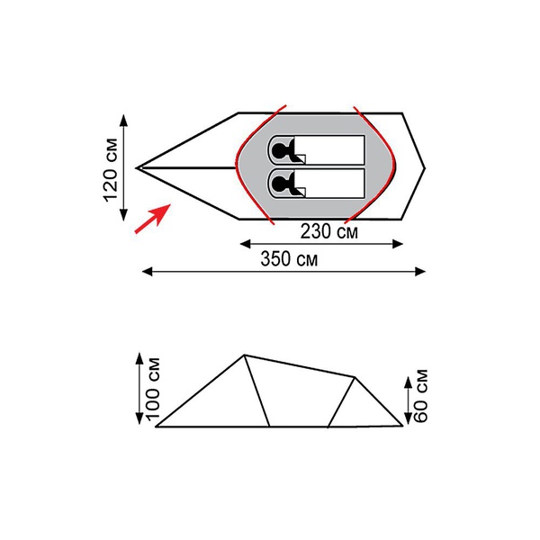 Палатка Tramp Bike 2 V2 серый