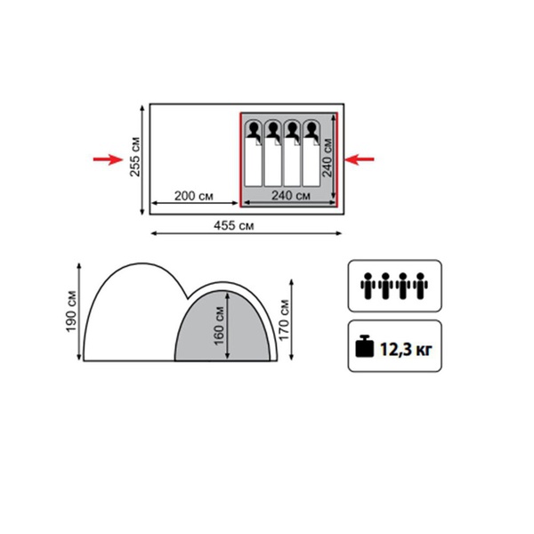 Палатка Tramp Sphinx 4 V2