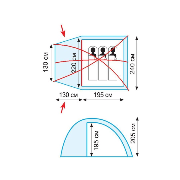 Палатка Tramp Bell 3 V2 зеленый