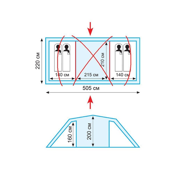 Палатка Tramp Brest 4 V2 зеленый