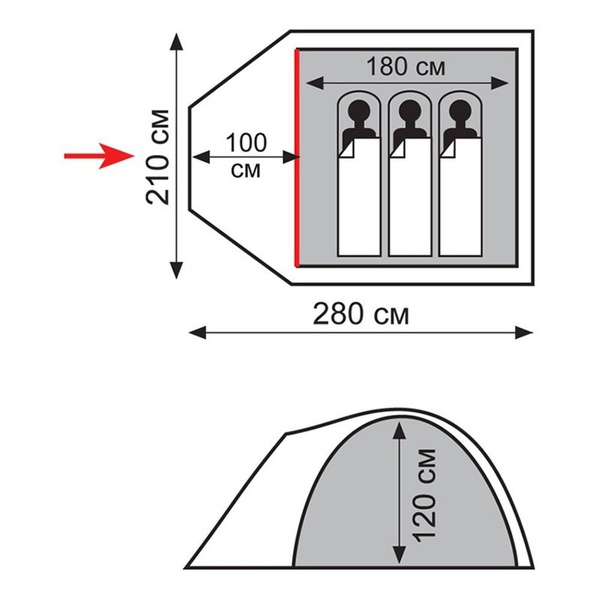 Палатка Totem Indi 3 V2