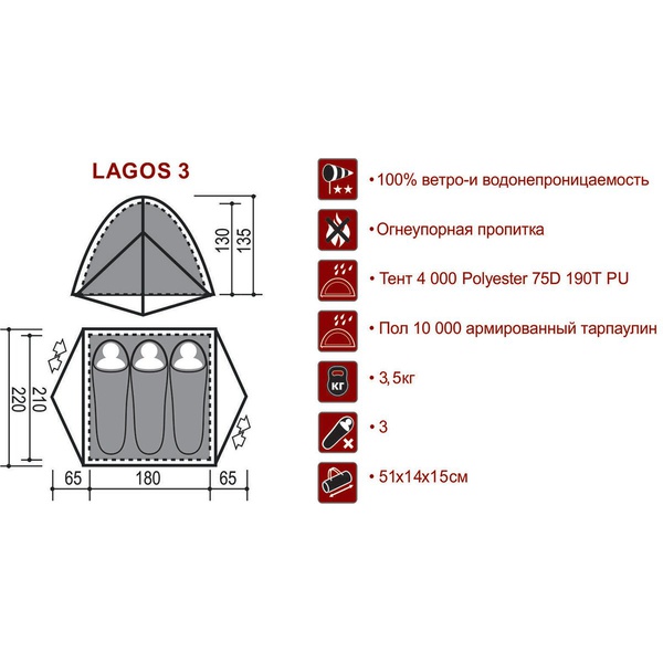 Палатка Indiana Lagos 3