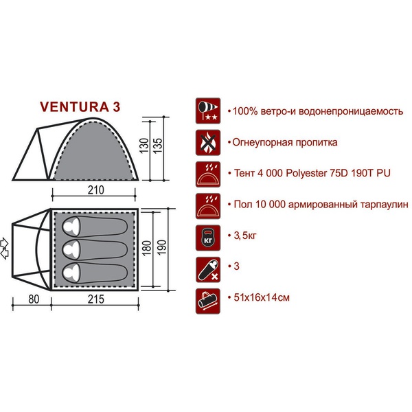 Палатка Indiana Ventura 3