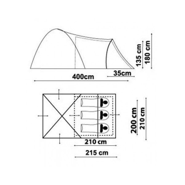 Палатка Canadian Camper Hyppo 3 forest