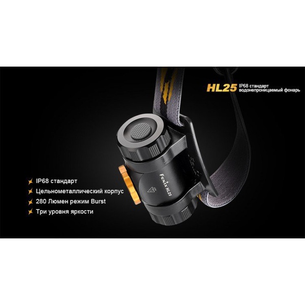 Фонарь налобный Fenix HL25 XP-G2 (R5) Желтый
