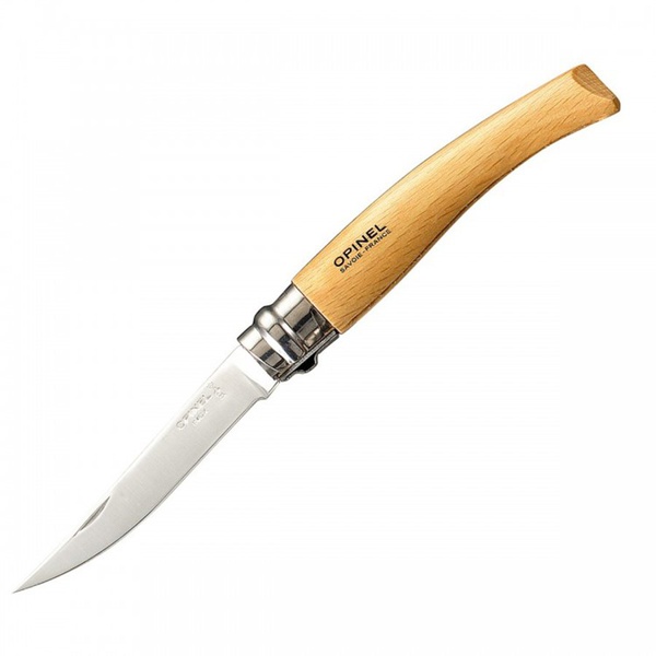 Нож филейный Opinel №8 нержавеющая сталь, рукоять из бука