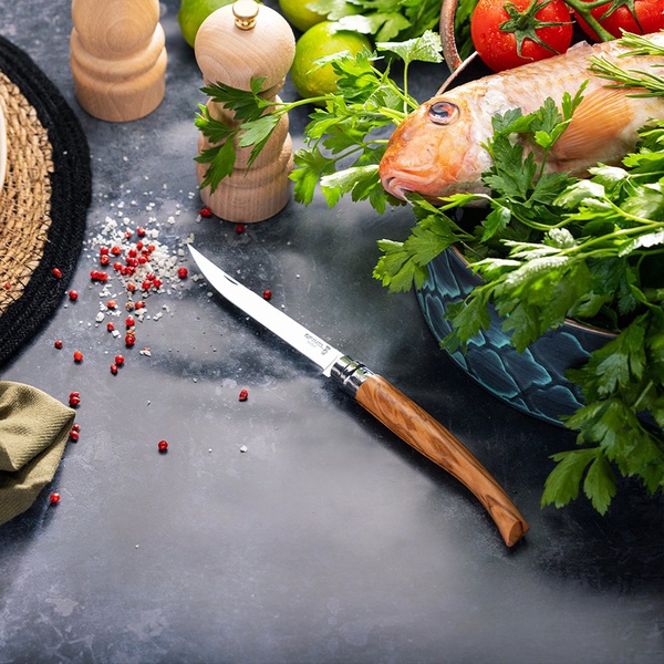 Нож филейный Opinel №12 рукоять из оливы