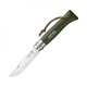Нож Opinel №8 Trekking нержавеющая сталь, кожаный темляк хаки. Фото 1
