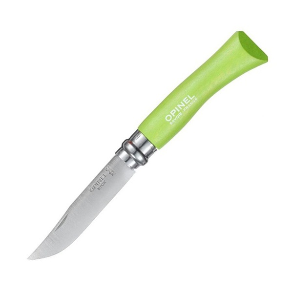 Нож Opinel №7 нержавеющая сталь, блистер зеленый