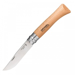 Нож Opinel №10 нержавеющая сталь, рукоять из бука, блистер