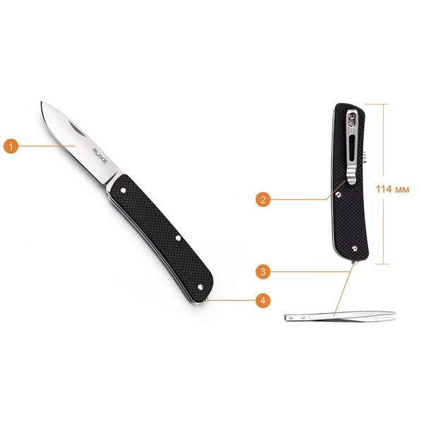 Нож Ruike Criterion Collection L11 черный