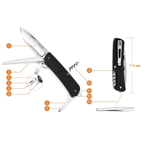 Нож Ruike Criterion Collection L32 зеленый