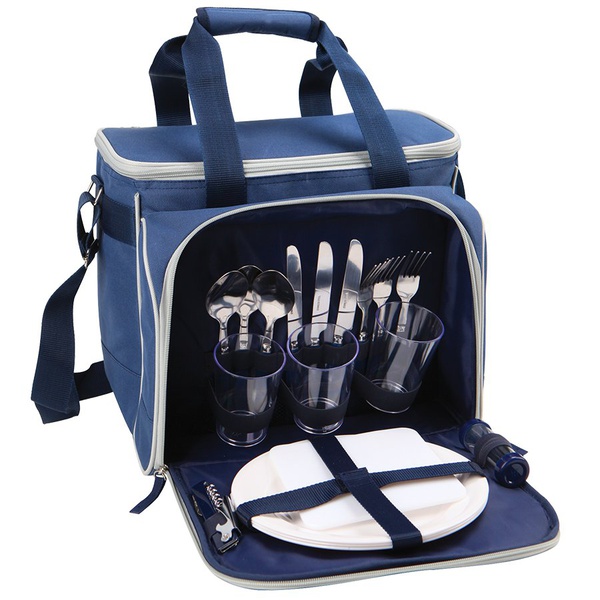 Набор для пикника Арктика на 3 персоны Синий/рисунок