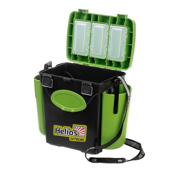 Ящик зимний Helios FishBox (односекционный, 10 л) зеленый