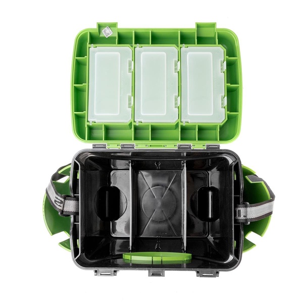 Ящик зимний Helios FishBox (односекционный, 10 л) зеленый
