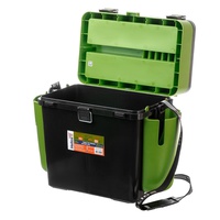 Ящик зимний Helios FishBox (19 л, двухсекционный) зеленый